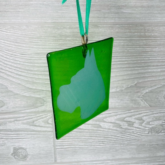 Stained glass sun catcher boxer dog coaster decoration orniment art handmade - Picture 3 of 6